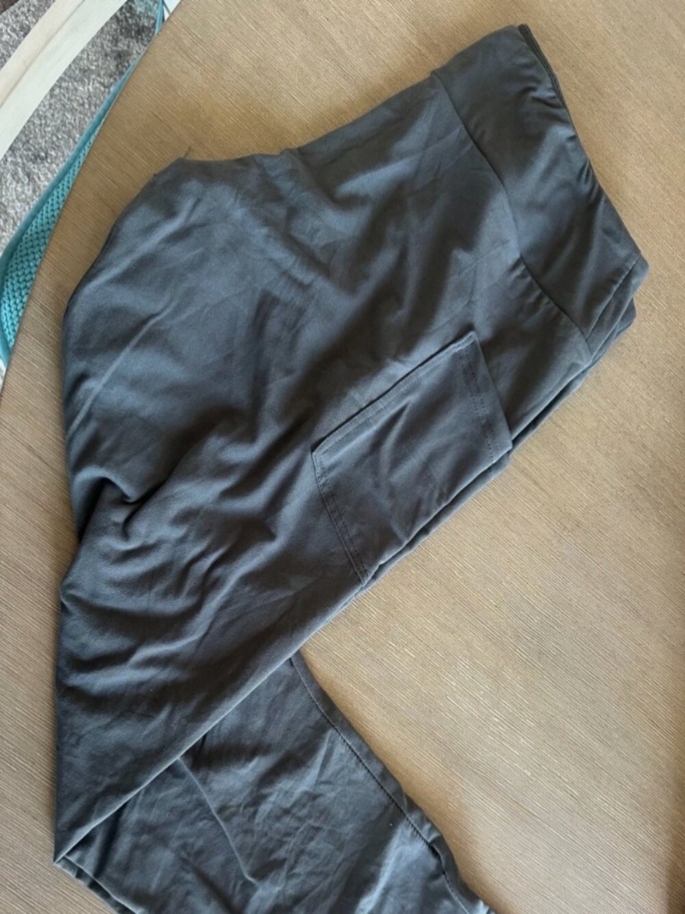 Julia Rose Full Length Buttery Soft Leggings with Side Pockets- Size TC- Grey